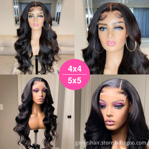 Swiss Virgin Cuticle Aligned Hair Lace Front Wig With Baby Hair 100% Raw Brazilian Body Wave Human Hair Lace Closure Wig